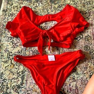 ☆ TARGET RED SWIM TOP & BOTTOMS ☆